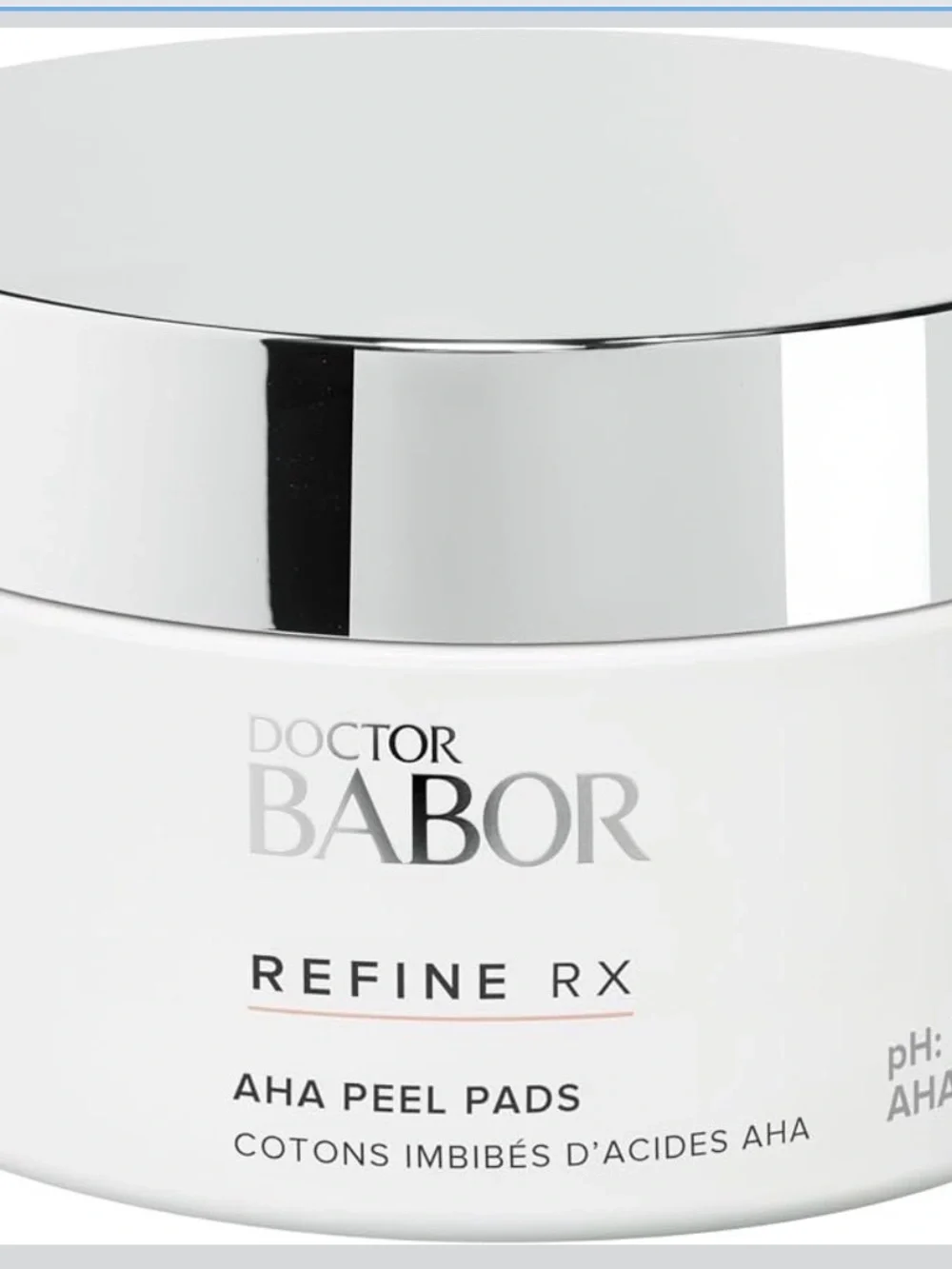 Doctor Babor Refine RX AHA Peel Pads 60ct Glycolic/Lactic Paraben-Free